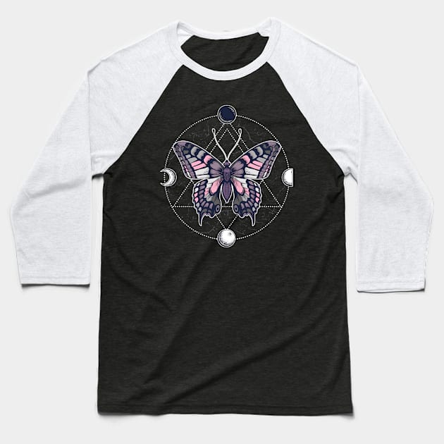 Demigirl Butterfly Baseball T-Shirt by Psitta